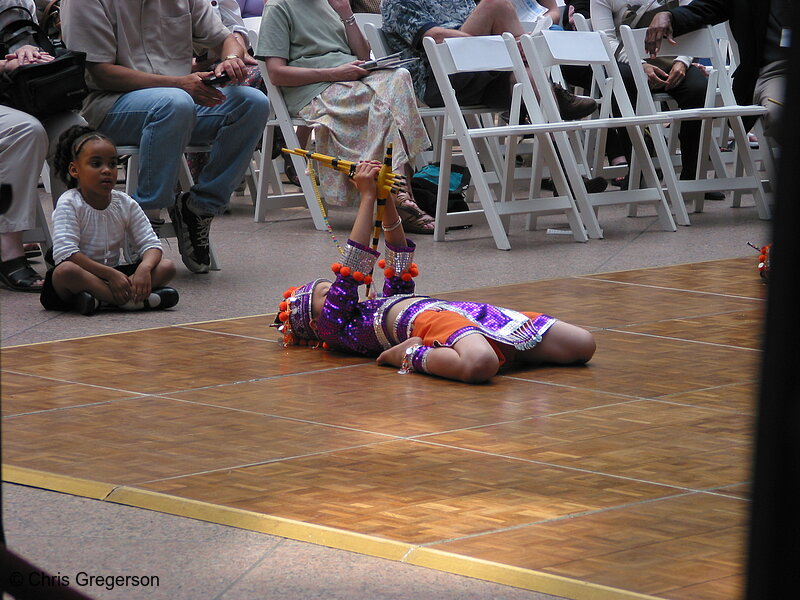 Photo of Hmong Dancer and Girl in Audience(2803)