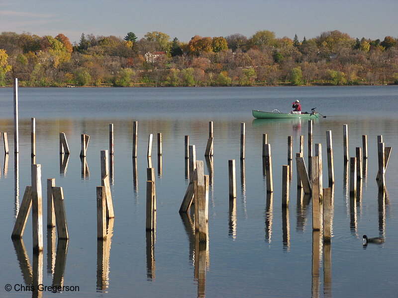 Photo of Boat on Lake Harriet in the Fall(2937)