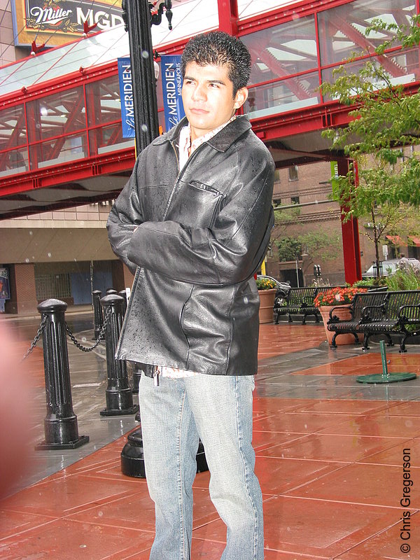 Photo of Carlos on Block E in the Rain(2962)