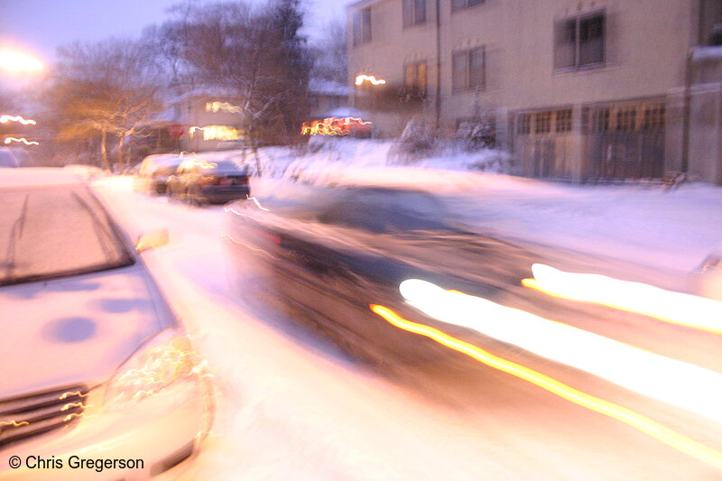 Photo of Car Driving in Snow(3068)