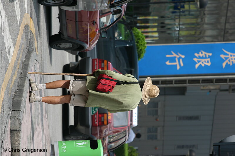 Photo of Man with Walking Stick(3241)