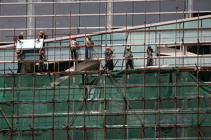 Photo of Construction Workers on Scaffolding(3242)
