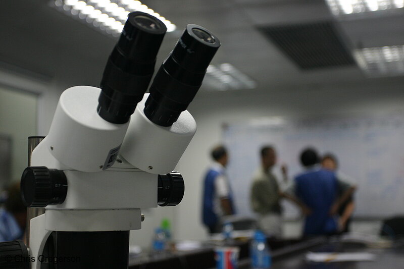 Photo of Microscope in Factory Conference Room(3259)