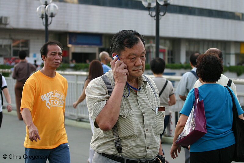 Photo of Man on Cell Phone(3301)