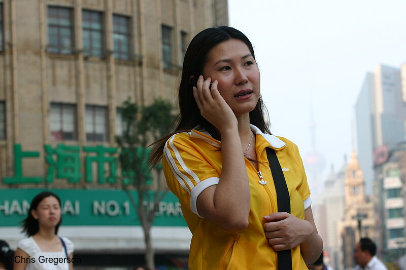 Photo of Jenny on Cellphone, Shanghai, China(3327)