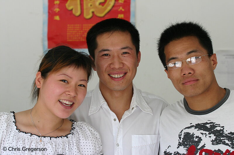 Photo of Young Couple and Brother, Taizhou City(3382)