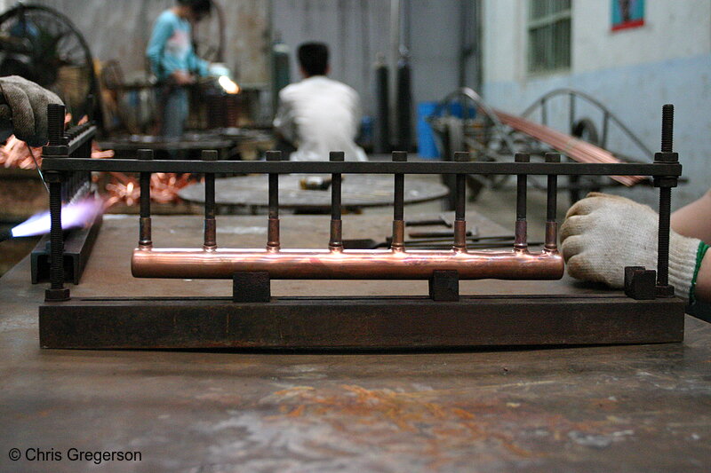 Photo of Welding Copper Air-Conditioning Components(3385)