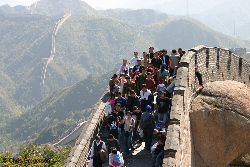 Photo of Tourists on the Great Wall of China(4381)