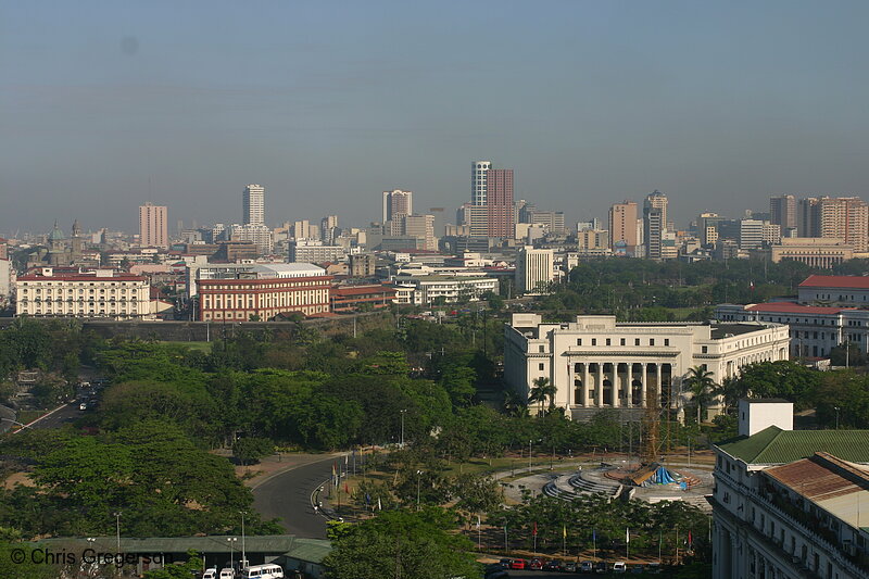 Photo of Rizal Park and Intramuros in Manila from Overhead (4561)