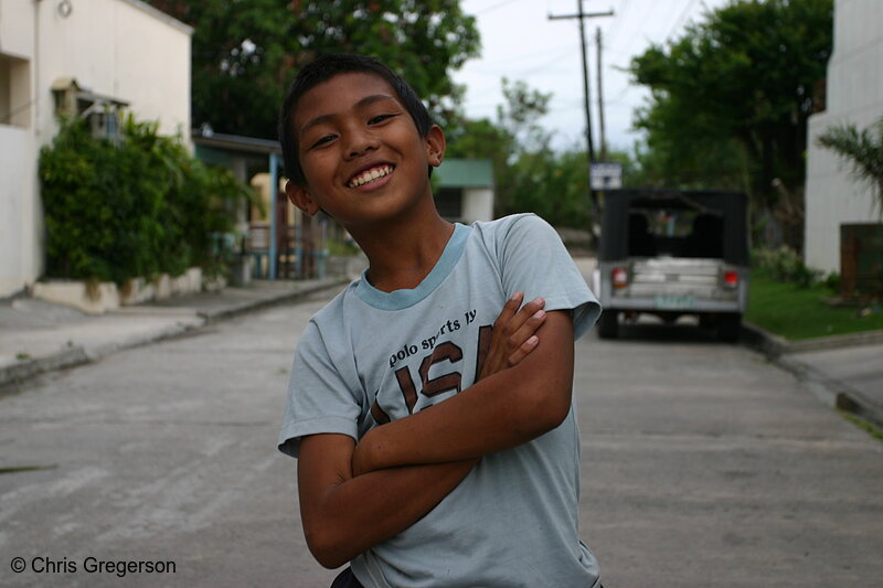 Photo of A Boy Posing in the Street(4877)