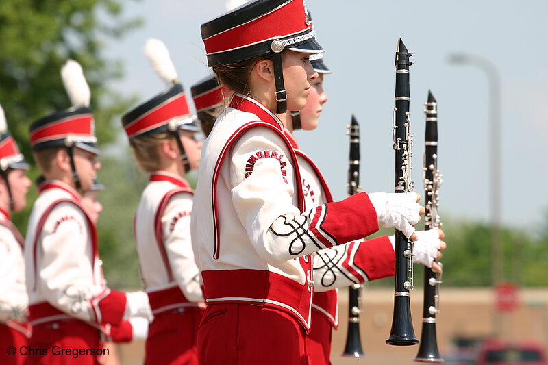 Photo of Clarinet Section, Marching Band, Small Town Parade(4923)