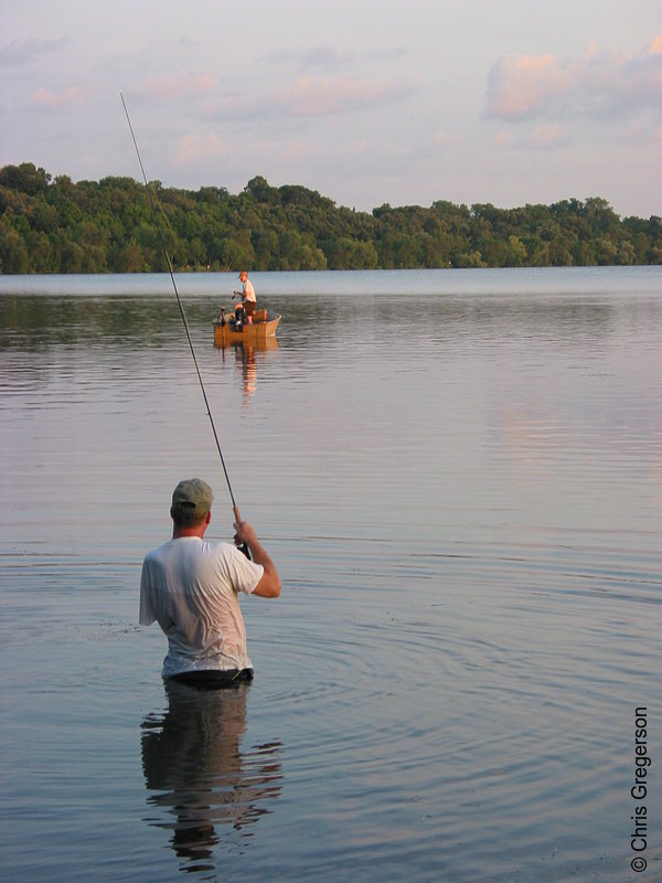 Photo of Fly Fisherman in Lake Harriet(5253)