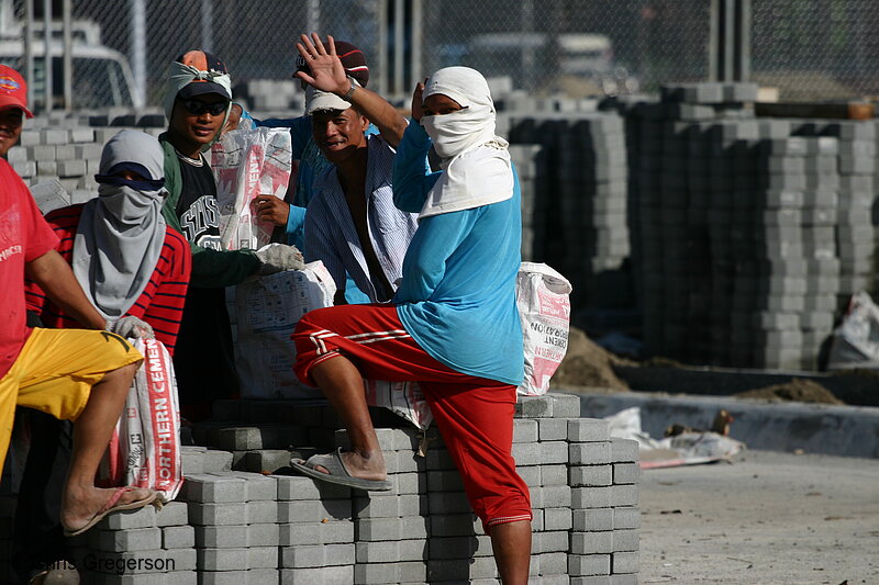 Photo of Picture of Construction Workers Amidst Concrete Blocks(5287)