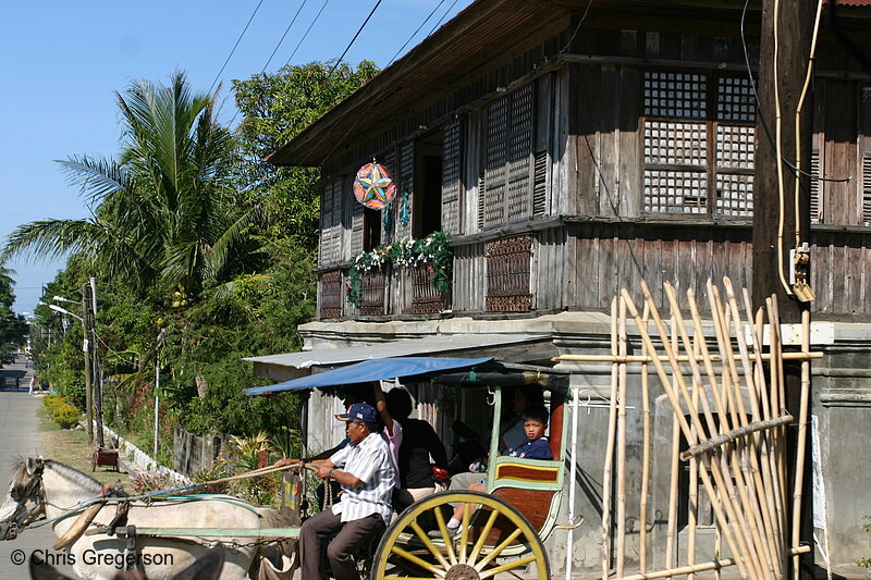 Photo of A Calesa Near an Old House in Vigan, Ilocos Sur, Philippines(5566)