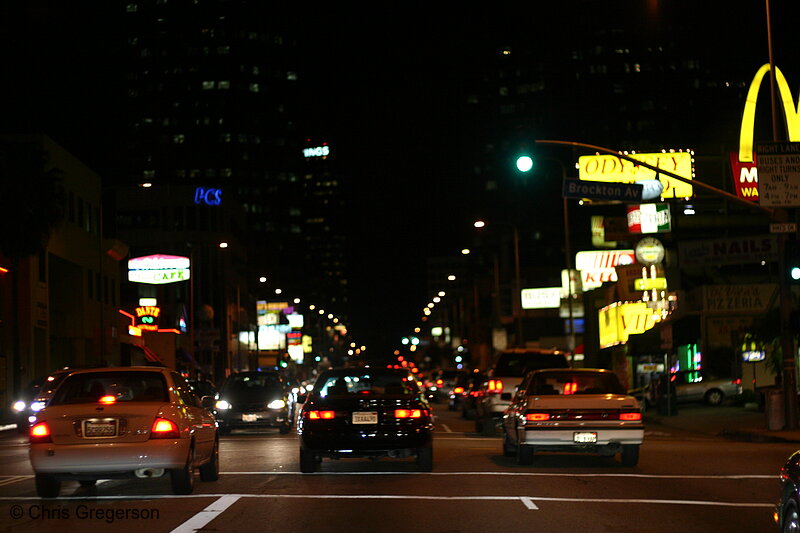 Photo of Wilshire Blvd. at Night, Los Angeles(5620)