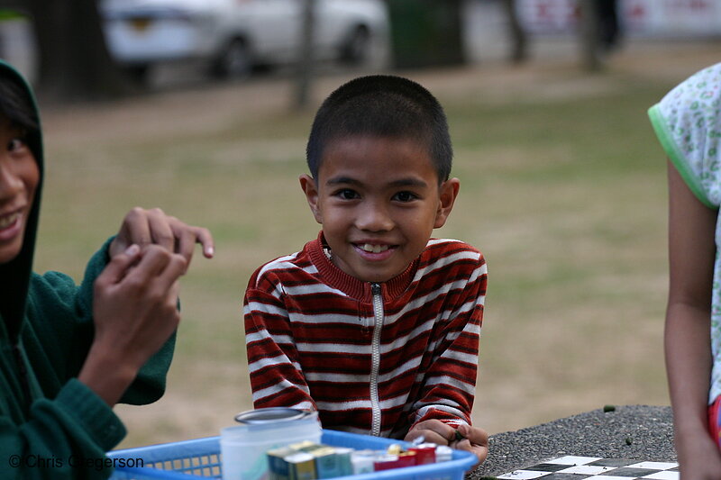 Photo of A Smiling Boy at the Burnham Park in Baguio City, Philippines(5741)