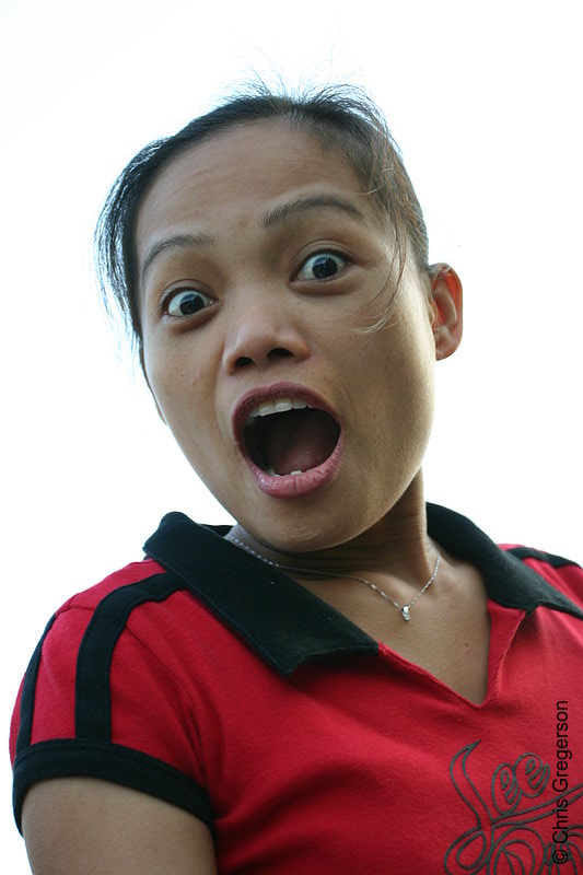 Photo of Young Filipina Woman with a Surprised Expression(5850)