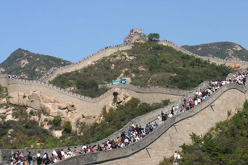 Photo of Crowd of People Climbing the Great Wall of China(5891)