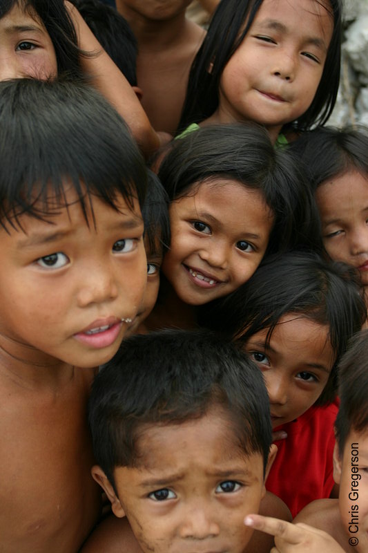 Photo of A Cluster of Filipino Kids' Faces in Angeles, Pampanga(5917)