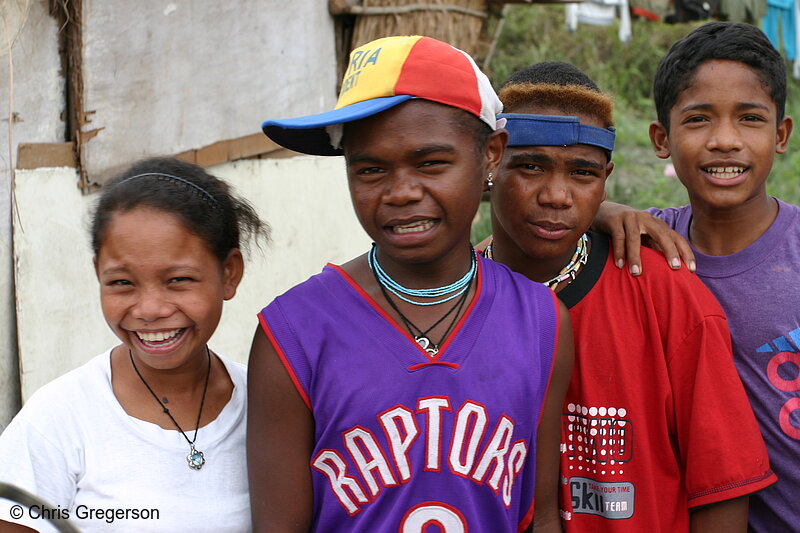 Photo of Aeta Teenagers Posing in Pampanga Village(6008)