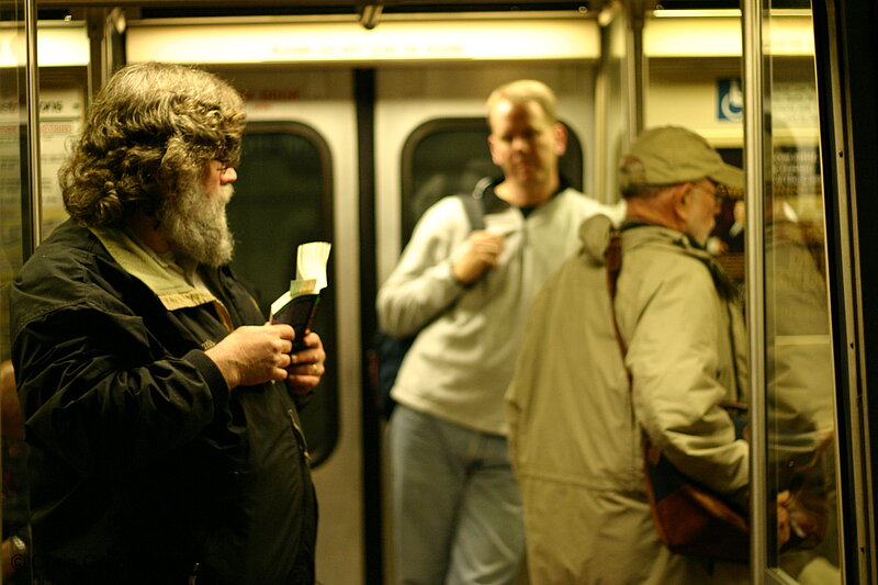 Photo of Commuters on the Washington D.C Metrorail (Subway)(6200)