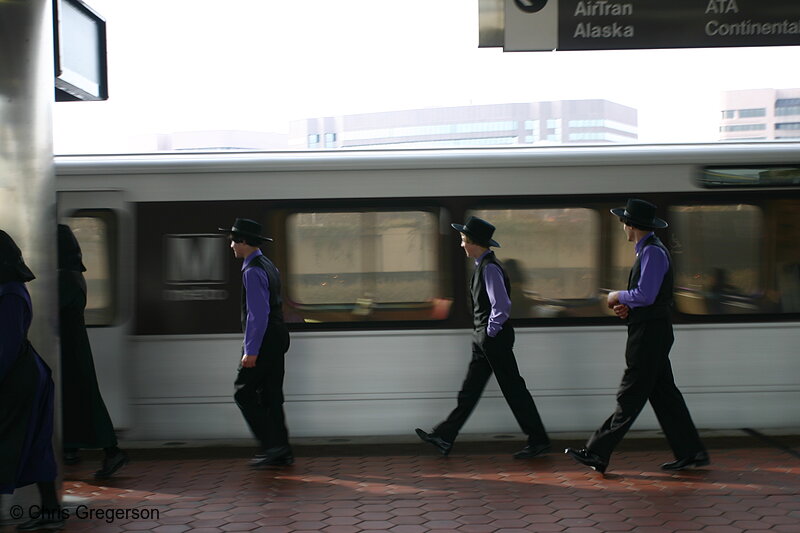 Photo of Amish Teenagers Walking Next to DC Subway(6216)