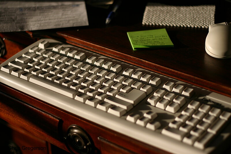 Photo of Computer Keyboard on Office Desktop(6230)