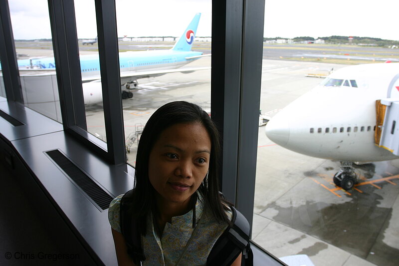 Photo of Asian Traveler in Airport Terminal(6567)