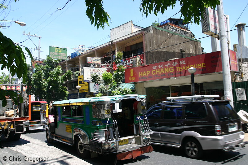 Photo of Jeepney on Crowded Manila Street(6621)