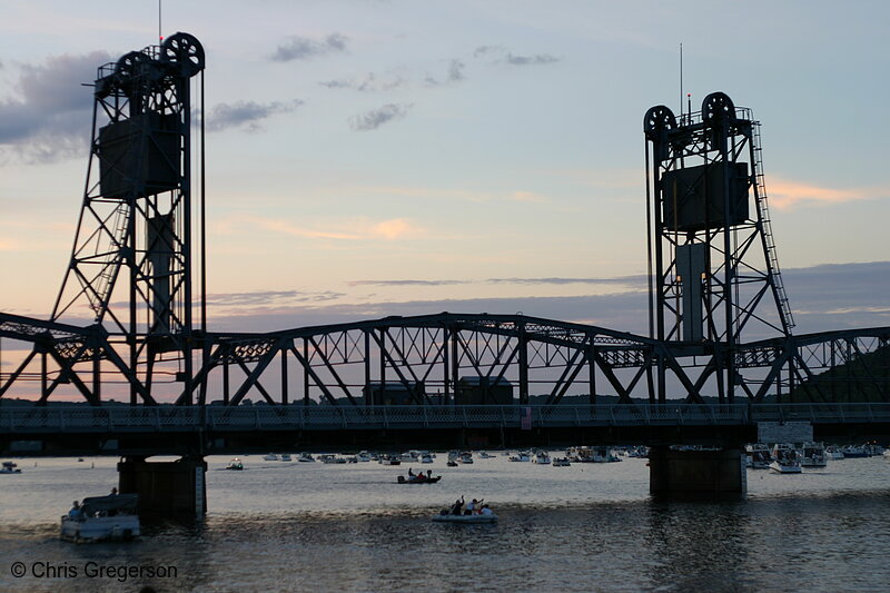 Photo of Stillwater Lift Bridge at Dusk (Lowered)(6883)