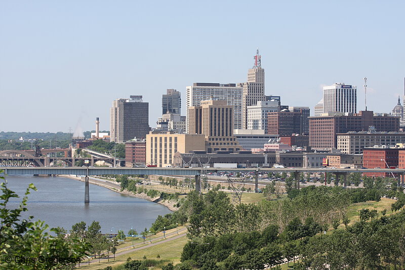 Photo of St. Paul Skyline and the Mississippi River(7083)