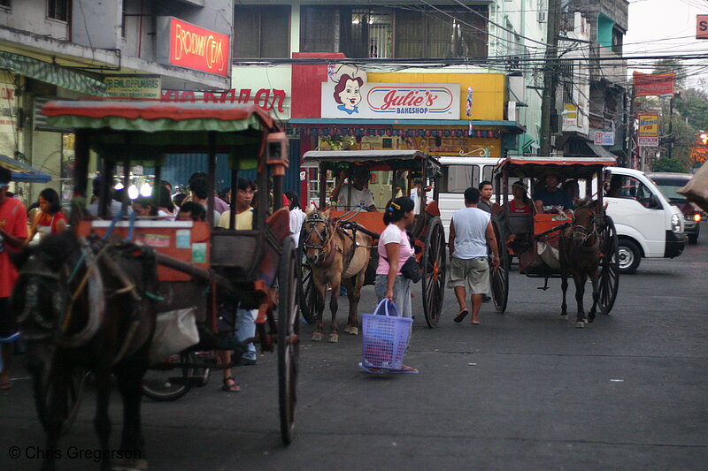 Photo of Kalesas in Laoag, The Philippines.(7442)