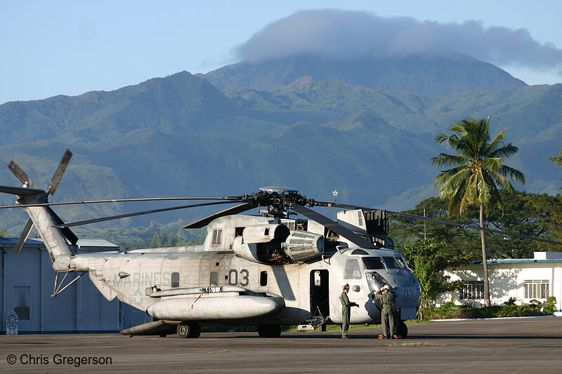 Photo of US Marine CH-53 Sea Stallion, Clark Air Base, the Philippines.(7536)