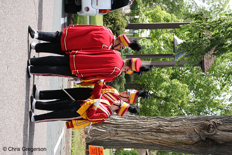Photo of Marching Band Members Before the Fun Fest Parade(7710)
