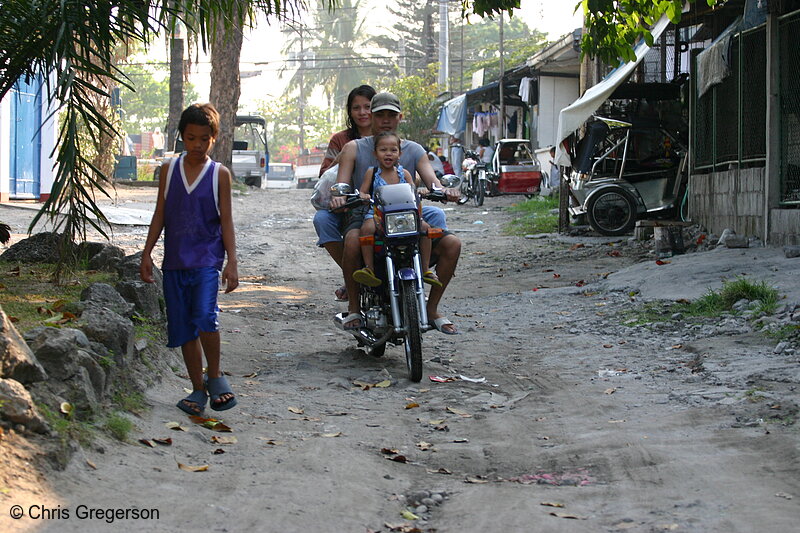 Photo of Family on a Motorcycle, Philippines(7768)