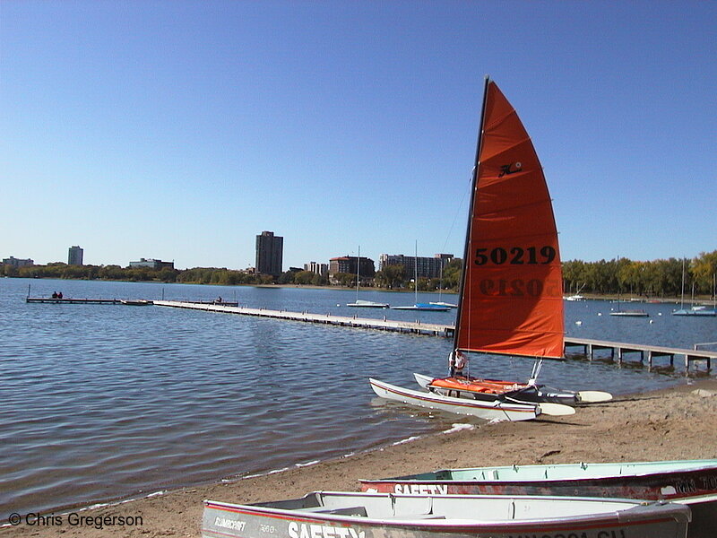 Photo of Sailboat on the Shore of Lake Calhoun(996)