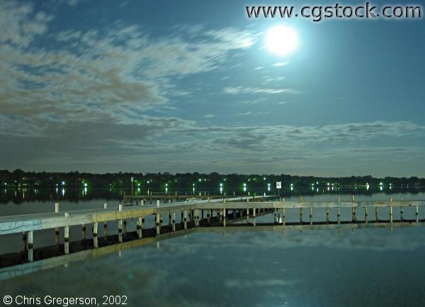 Lake Harriet Dock at Night