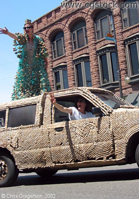 Cork Lady in the Art Car Parade