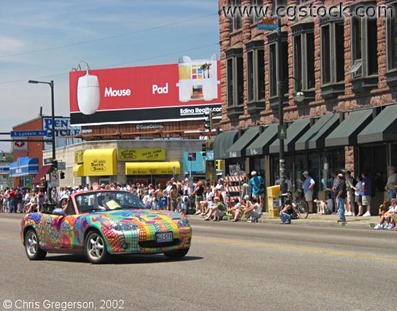 Painted Convertible in the Art Car Parade