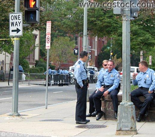 Police and Barricade in Washington, D.C.
