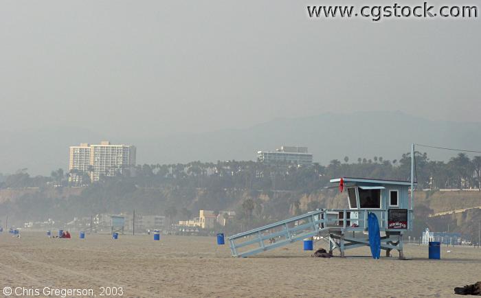 Santa Monica Beach and Lifeguard Tower