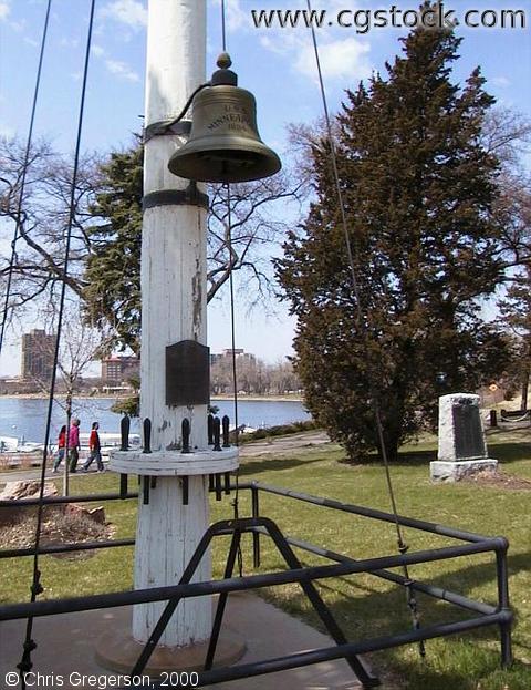 Mast and Bell of the USS Minneapolis