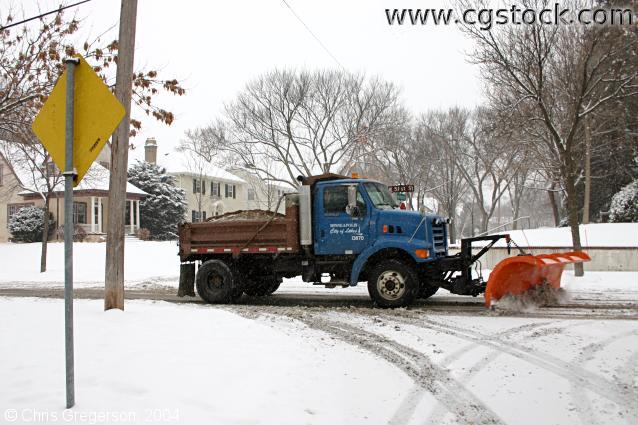 Sand Truck, Plowing the Streets