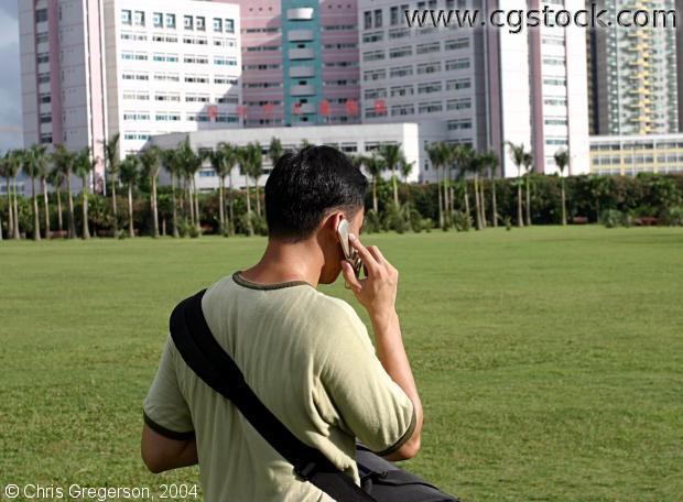 Young Man on Cellphone, Shenzhen, China