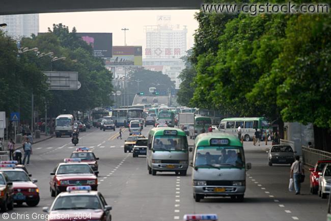 Traffic on Jianshe Road, Shenzhen