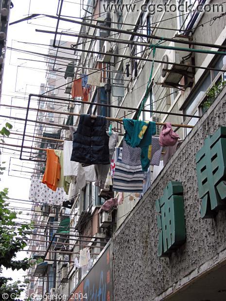 Clothes Drying Outside Apartments