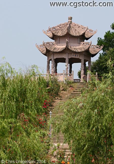 Pagoda in a Garden in Hengdian, China
