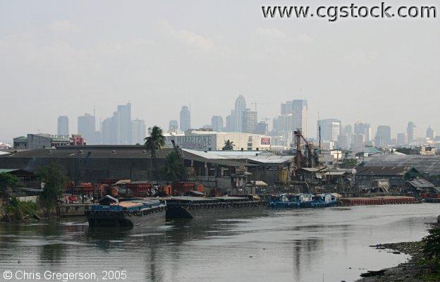 Pasig River and Manila Skyline