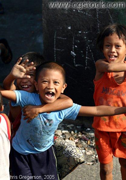 Young Children Playing in Manila