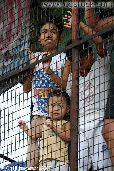 Boys Behind Wire Cage, Manila